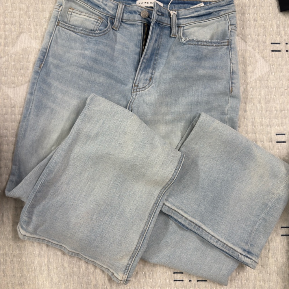 Flying Monkey Light Wash Wide Leg Jeans